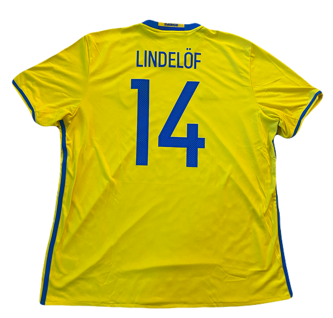 Sweden 2016/17 Home Lindelof #14 (Good) XXL